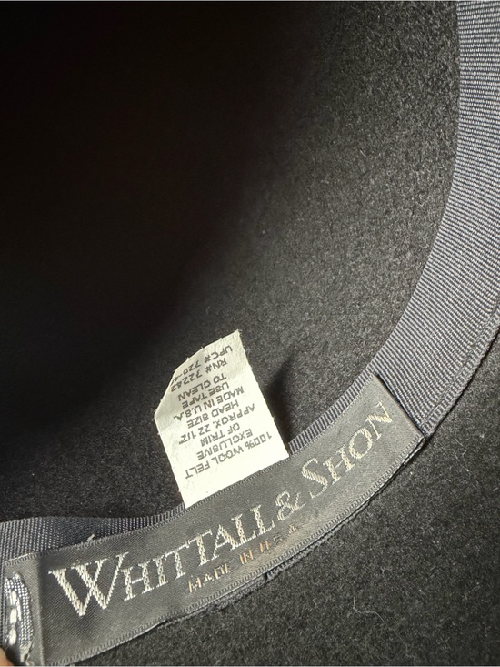 Vtg Whittall & Shon NYC  Wool Felt Derby Hat tulle beaded Old Stock Millinery main image 6